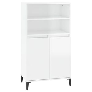 vidaXL Skř&iacute;ň highboard b&iacute;l&aacute; s vysok&yacute;m leskem 60 x 36 x 110 cm kompozit