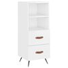 vidaXL Skř&iacute;ň highboard b&iacute;l&aacute; s vysok&yacute;m leskem 34,5x34x180 cm kompozit