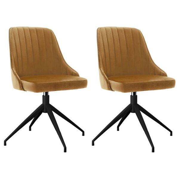 vidaXL j&iacute;deln&iacute; židle 2 ks hněd&eacute; samet