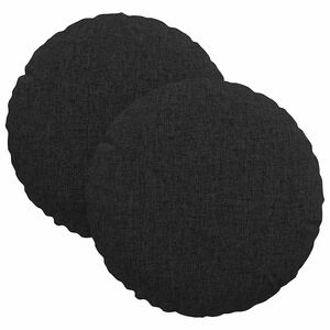 vidaXL Pol&scaron;t&aacute;ře na sedadla 2 ks Textil Čern&aacute; &Oslash;30 x 13 cm
