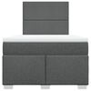 vidaXL Box spring postel s matrac&iacute; tmavě &scaron;ed&aacute; 120x190 cm textil