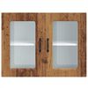 vidaXL Kuchyňsk&aacute; n&aacute;stěnn&aacute; skř&iacute;ňka se skleněn&yacute;mi dv&iacute;řky Kalmar kompozit