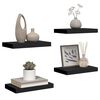 vidaXL Plovoucí nástěnné police 4 ks černé 40 x 23 x 3,8 cm MDF