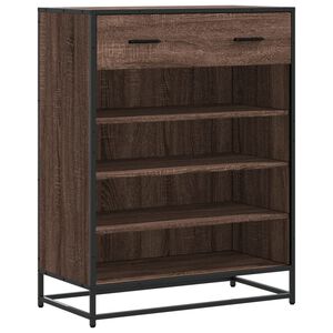 vidaXL Botn&iacute;k hněd&yacute; dub 75 x 38 x 97,5 cm kompozitn&iacute; dřevo a kov
