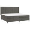 vidaXL Box spring postel s matrac&iacute; tmavě &scaron;ed&aacute; 200x200 cm samet