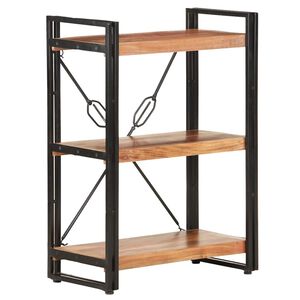 vidaXL Knihovna se 3 policemi 60 x 30 x 80 cm masivn&iacute; ak&aacute;ciov&eacute; dřevo