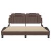 vidaXL R&aacute;m postele Viana bez matrace hněd&yacute; 160x200 cm uměl&aacute; kůže