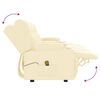 vidaXL 4místné masážní polohovací křeslo držáky nápojů krémové koženka