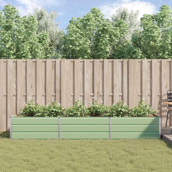 vidaXL Truhl&iacute;k Pastelově zelen&aacute; 195 x 100 x 45 cm Pozinkovan&aacute; ocel