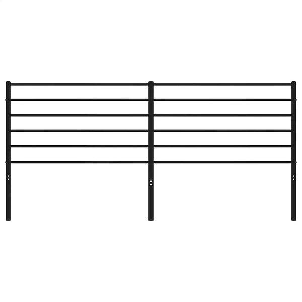 vidaXL Kovové čelo postele černé 193 cm