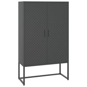 vidaXL Komoda antracitov&aacute; 80 x 35 x 135 cm ocel