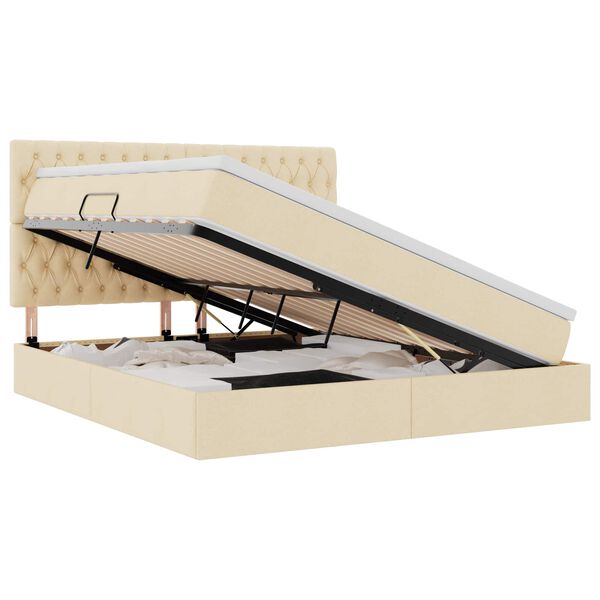 vidaXL Postel s &uacute;ložn&yacute;m prostorem a matrac&iacute; Kr&eacute;mov&aacute; 180 x 200 cm