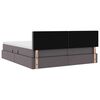 vidaXL Postel s &uacute;ložn&yacute;m prostorem s čelo &Scaron;ed&aacute; 200 x 200 cm Uměl&aacute; kůže
