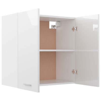 vidaXL Kuchyňská skříňka bílá vysoký lesk 60 x 31 x 60 cm dřevotříska