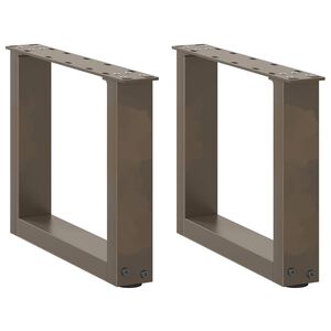 vidaXL Nohy konferenčn&iacute;ho stolku ve tvaru U 2 ks př&iacute;rodn&iacute; ocel 40 x (30-31) cm ocel
