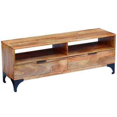vidaXL TV stolek mangovníkové dřevo 120 x 35 x 45 cm