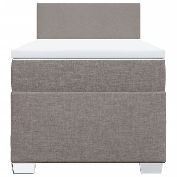 vidaXL Box spring postel s matrac&iacute; taupe 90x190 cm textil