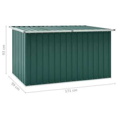 vidaXL Zahradní úložný box zelený 171 x 99 x 93 cm