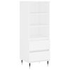 vidaXL Skř&iacute;ň highboard b&iacute;l&aacute; 40 x 36 x 110 cm kompozitn&iacute; dřevo