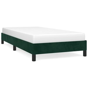 vidaXL R&aacute;m postele bez matrace tmavě zelen&aacute; 90 x 190 cm samet