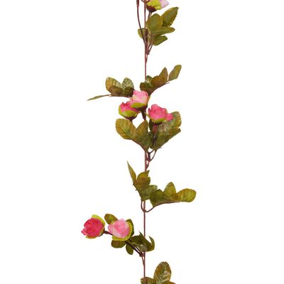 vidaXL Umělé květinové girlandy 6 ks růžové 215 cm