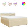 vidaXL Box spring postel s matrac&iacute; kr&eacute;mov&aacute; 200x200 cm textil
