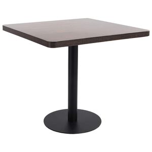 vidaXL Bistro stolek tmavě hněd&yacute; 80 x 80 cm MDF