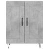 vidaXL Skř&iacute;ň highboard betonově &scaron;ed&aacute; 69,5x34x180 cm kompozitn&iacute; dřevo