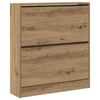 vidaXL Skř&iacute;ň na obuv 80 x 21 x 87,5 cm kompozitn&iacute; dřevo Kouřov&yacute; dub
