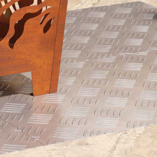 vidaXL Schodov&eacute; n&aacute;&scaron;lapy Obd&eacute;ln&iacute;kov&yacute; 4 pcs Stř&iacute;brn&aacute; 70 x 40 cm Hlin&iacute;k