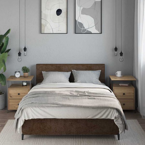 vidaXL Noční stolky 2 ks dub artisan 44 x 45 x 60 cm kompozitní dřevo