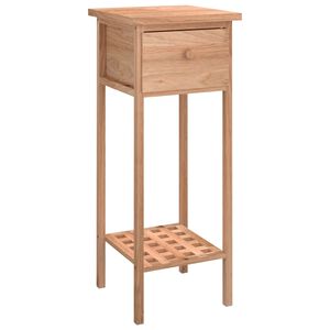 vidaXL Odkl&aacute;dac&iacute; stolek se z&aacute;suvkou 25 x 25 x 60 cm masivn&iacute; ořech