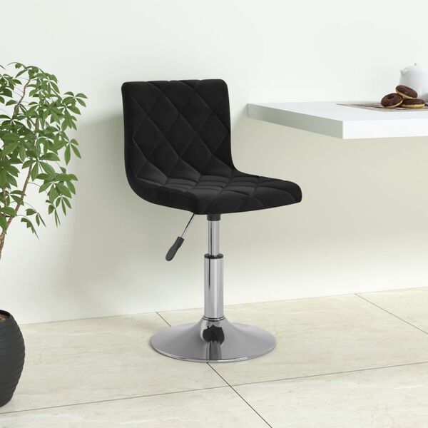 vidaXL Barov&aacute; židle čern&aacute; samet