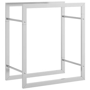 vidaXL Stojan na palivov&eacute; dřevo 50 x 28 x 56 cm nerezov&aacute; ocel