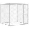 vidaXL Klec pro psa Stř&iacute;brn&aacute; 200 x 200 x 200 cm Pozinkovan&aacute; ocel