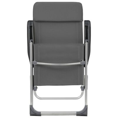 vidaXL Skládací kempingové židle 2 ks šedé hliníkové