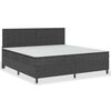 vidaXL Postel boxspring tmavě &scaron;ed&aacute; textil 200 x 200 cm