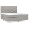 vidaXL Box spring postel s matrac&iacute; světle &scaron;ed&aacute; 160 x 200 cm textil