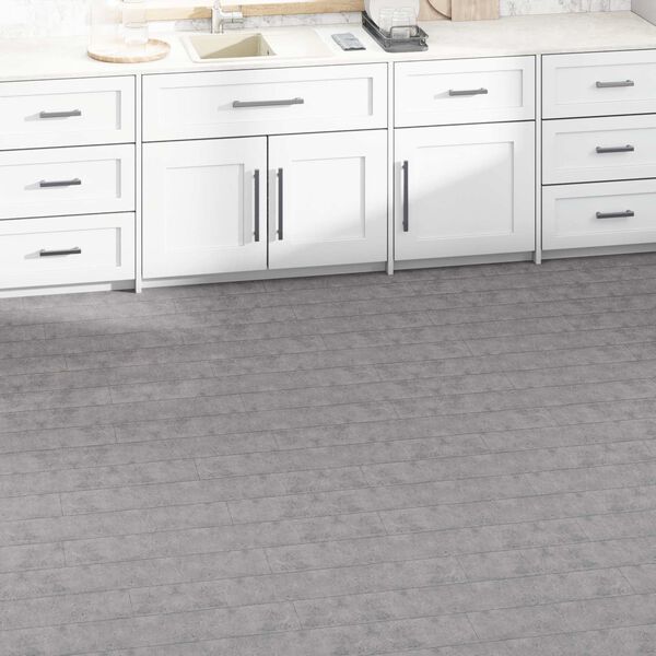 vidaXL Podlahov&aacute; prkna 36 pcs Hněd&yacute; cement 5,02 m&sup2; PVC