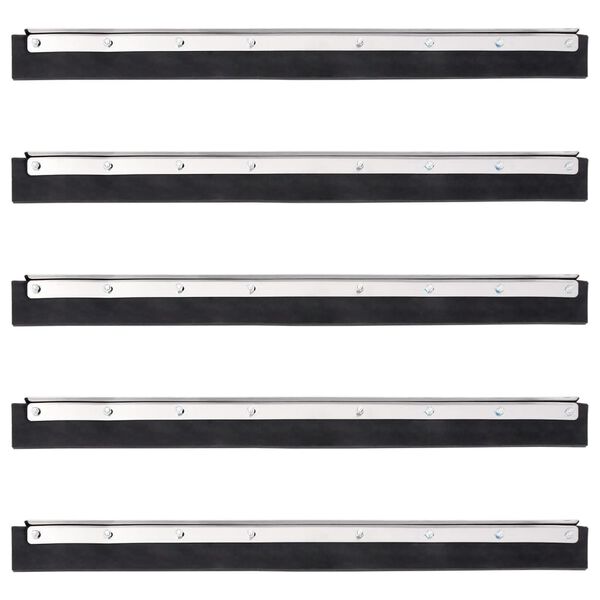 vidaXL Stěrky na podlahu hlavy 5 ks 55 x 2 x 5 cm ocel a guma