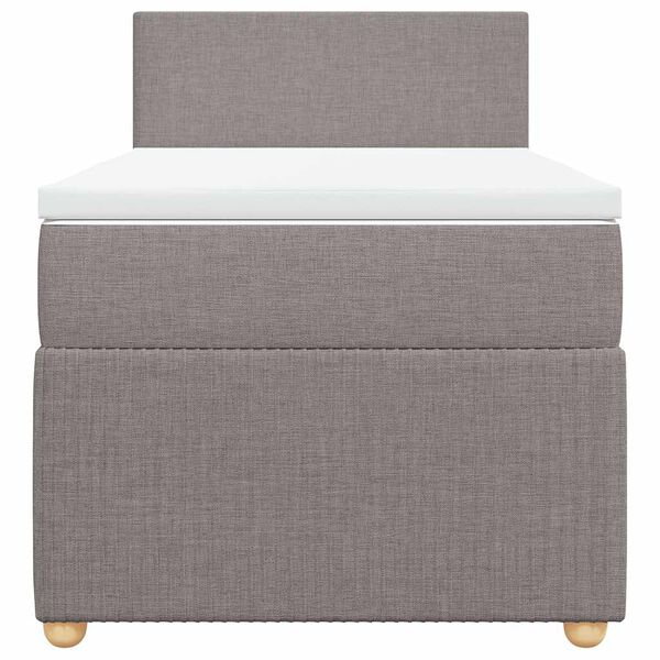 vidaXL Box spring postel s matrac&iacute; taupe 90x200 cm textil