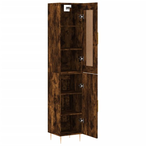vidaXL Skř&iacute;ň highboard kouřov&yacute; dub 34,5 x 34 x 180 cm kompozitn&iacute; dřevo