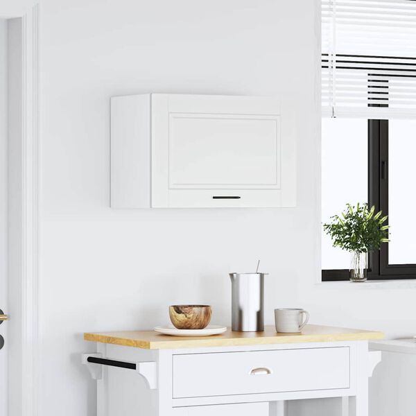 vidaXL Kuchyňsk&aacute; n&aacute;stěnn&aacute; skř&iacute;ňka "Porto" b&iacute;l&yacute; kompozitn&iacute; dřevo