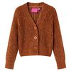 Dětsk&yacute; pleten&yacute; cardigan koňakov&yacute; 104
