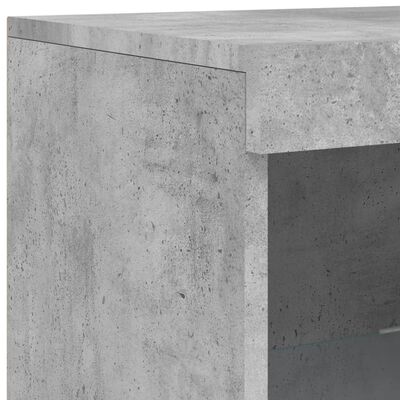 vidaXL Příborník s LED osvětlením betonově šedý 41 x 37 x 100 cm