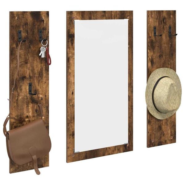 vidaXL N&aacute;stěnn&yacute; vě&scaron;&aacute;k na kab&aacute;ty N&aacute;stěnn&yacute; Kouřov&yacute; dub 96 x 1,5 x 90 cm