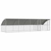 vidaXL Klec na kuřata 4 ks Stř&iacute;brn&aacute; 800 x 200 x 200 cm