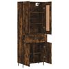 vidaXL Skř&iacute;ň highboard kouřov&yacute; dub 69,5 x 34 x 180 cm kompozitn&iacute; dřevo