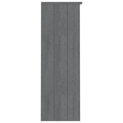 vidaXL Nástavec na komodu HAMAR tmavě šedý 85 x 35 x 100 cm borovice