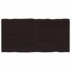 vidaXL Stoln&iacute; deska tmavě hněd&aacute; 120x60x(2-4)cm o&scaron;etřen&yacute; dub živ&aacute; hrana